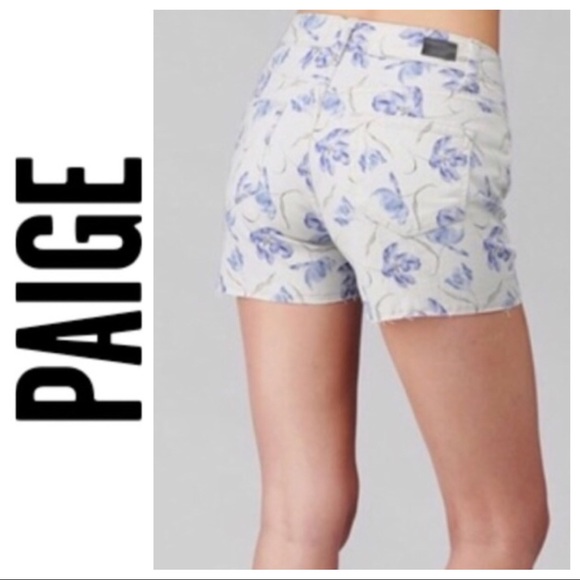 💕SALE💕 Paige Blue White Floral Shorts - Picture 2 of 8